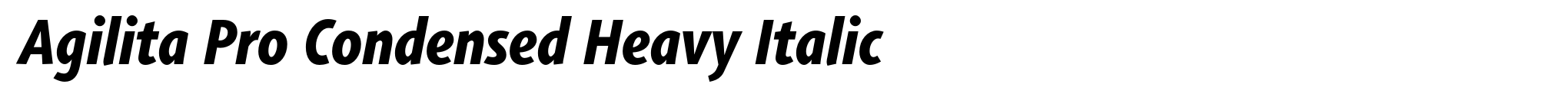 Agilita Pro Condensed Heavy Italic image